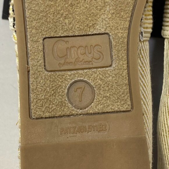 Circus by Sam Edelman “Extra Fries” Espadrille Flats White/Gold 7 - Picture 4 of 11